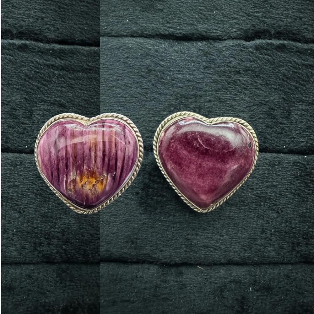 Purple Spiny Adjustable Heart Ring- Pauline Nelson
